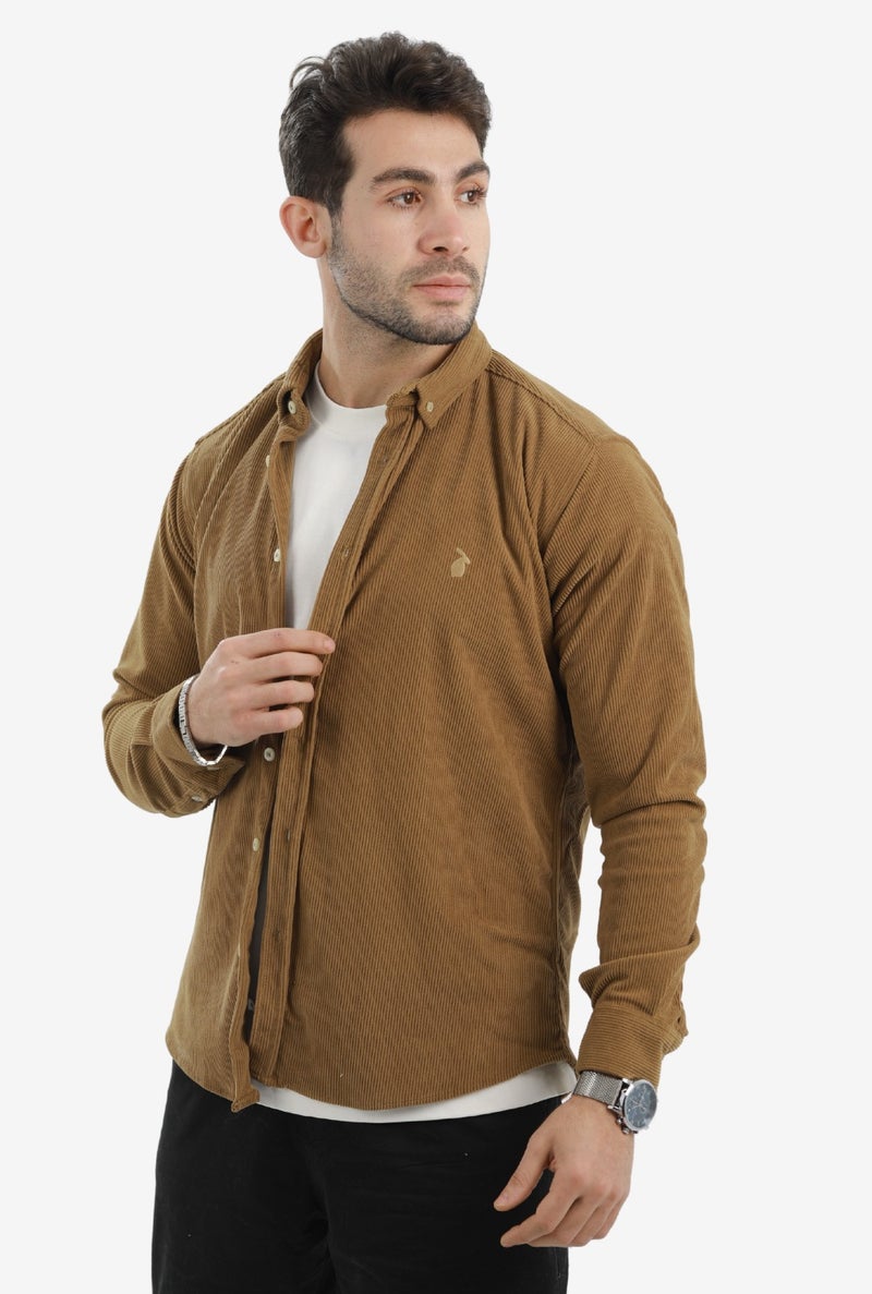 WHITE RABBIT “Slim Fit Caffe Cotton Shirt for Men” - Image 3